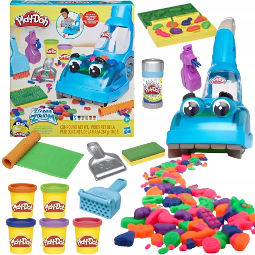 CIASTOLINA PLASTELINA MASA PLAY-DOH DUŻY ZESTAW ODKURZACZ 5 TUB AKCESORIA