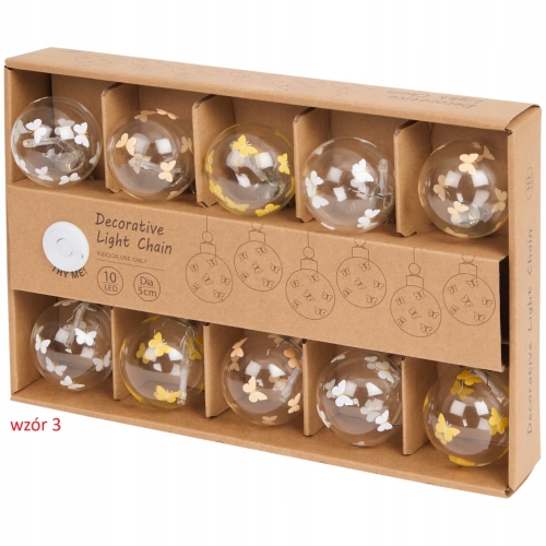 ŁANCUCH WIELKANOCNY JAJKA WIELKANOCNE KWIATKI 10 LED ŚWIECĄCE NA BATERIE