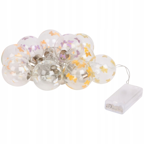 ŁANCUCH WIELKANOCNY JAJKA WIELKANOCNE KWIATKI 10 LED ŚWIECĄCE NA BATERIE