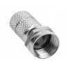 Wtyk SAT F miedziany RG6U/6,5 mm WTY0450-2.1 50 SZTUK SREBRNE Cabletech