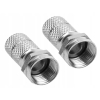 Wtyk SAT F miedziany RG6U/6,5 mm WTY0450-2.1 50 SZTUK SREBRNE Cabletech