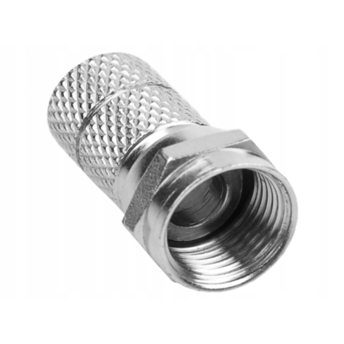 Wtyk SAT F miedziany RG6U/6,5 mm WTY0450-2.1 50 SZTUK SREBRNE Cabletech