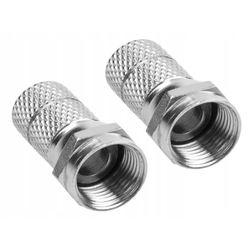 Wtyk SAT F miedziany RG6U/6,5 mm WTY0450-2.1 50 SZTUK SREBRNE Cabletech