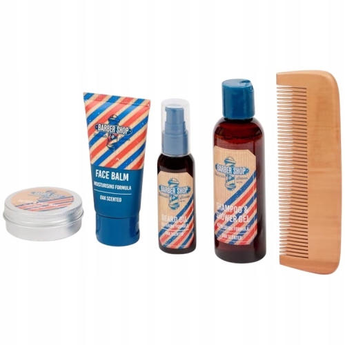 Zestaw do pielęgnacji brody dla mężczyzny barbershop prezent 5 element VIP