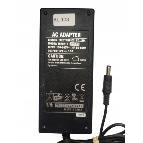 ZASILACZ ORYGINALNY CINCON LED TV SAT TR70A12 12V 5,5A