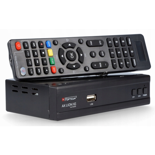 Tuner Cyfrowy Dekoder TV Naziemnej DVBT2 H265 HEVC DVB-C AX LION NS OPTICUM