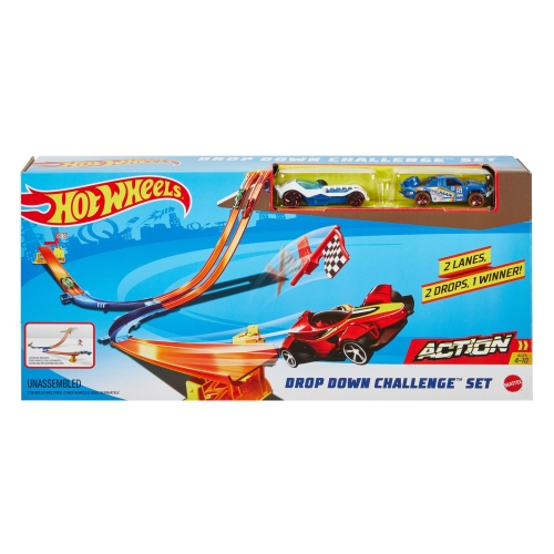 Tor samochodowy Mattel Hot Wheels Podwójny zjazd z dwoma samochodzikami 15