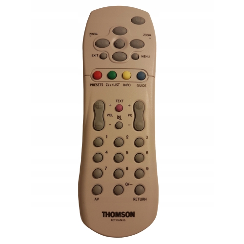 PILOT do TV THOMSON model RCT116TA1G mały srebrny ORYGINAŁ z LOGO RCT100