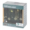 Kurtyna Lampki wewnętrzne Warm White gwiazdki śnieżki timer 2 m 130 led
