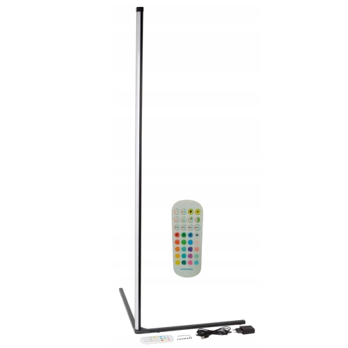 Lampa podłogowa narożna LED Grundig MUSIC SENSOR COLOR RGB 140 cm + pilot