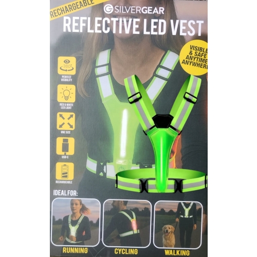 Kamizelka ostrzegawcza odblaskowa do biegania na rower spacer led usb 360°