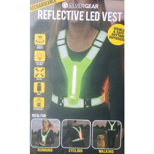 Kamizelka ostrzegawcza odblaskowa do biegania na rower spacer led usb 360°