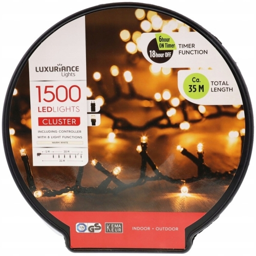 Lampki choinkowe Ekskluzywna Girlanda LED 35 m XL 1500 Lampek 8 funkcji