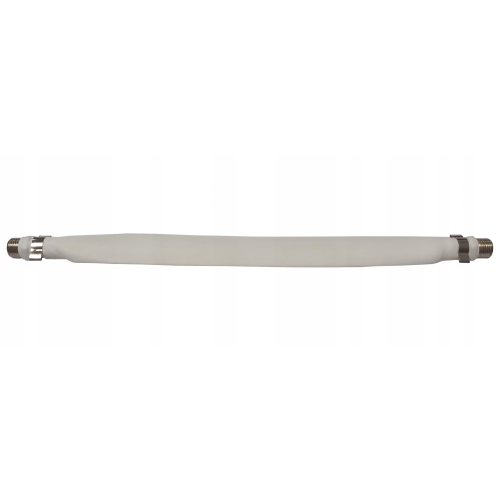 Przelotka antenowa okienna płaska gniazdo 2x F 20cm ze złączem F silver
