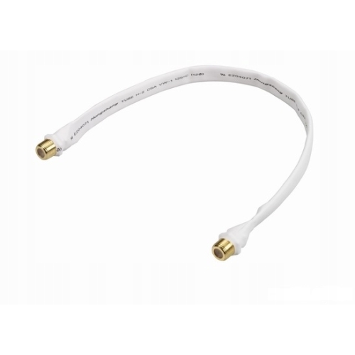 Przelotka antenowa okienna płaska gniazdo 2x F 20cm ze złączem F gold