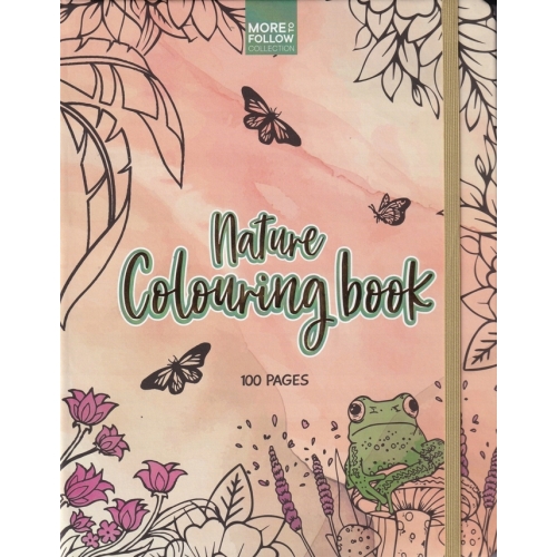KOLOROWANKA TWARDA OPRAWA GUMKA NATURE NATURA 100 STR 150 GSM ORANGE A5