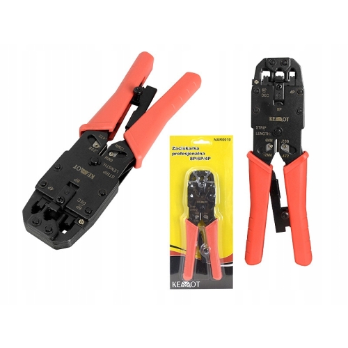 Zaciskarka wtyków RJ-45 RJ-12 RJ-11 4P2C Kemot 4P-6P-8P HT-2008R NAR0010