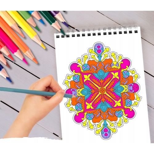 ANTYSTRESOWA EKSLUZYWNA KOLOROWANKA KSIĄŻKA FLOWER 128 STRON 140GSM PTAK