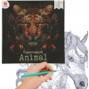 ANTYSTRESOWA EKSLUZYWNA KOLOROWANKA KSIĄŻKA ANIMAL 128 STRON 140GSM TYGRYS