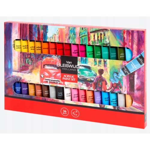 Profesjonalne Farby akrylowe 26 regular 10 metalic Van Bleiswijck 36x12 ml