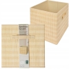 KOSZ BAMBUSOWY ORGANIZER PUDEŁKO DO PRZECHOWYWANIA JASNY BEŻ 31 x 31 cm