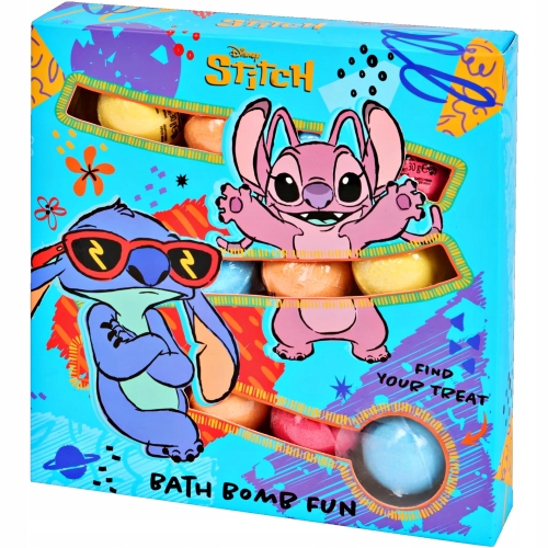 KULE MUSUJĄCE do kąpieli DISNEY dla dzieci STITCH owocowe KOLOROWE 12 szt.