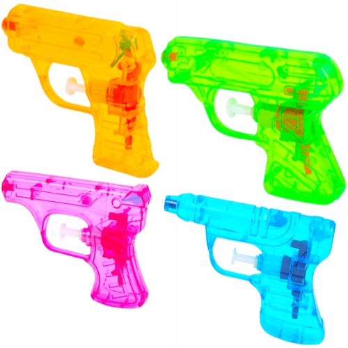 PISTOLET NA WODĘ PISTOLETY NA WODĘ KOLOROWE KIESZONKOWE DLA DZIECI 4 SZT E
