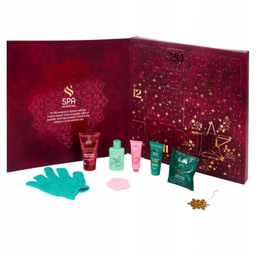 WEGAŃSKI KALENDARZ ADWENTOWY SPA KOSMETYKI DO KĄPIELI PREMIUM 24 OKIENKA 25
