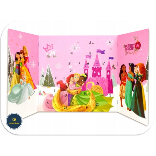 KALENDARZ ADWENTOWY MIX KOSMETYKÓW DLA DZIEWCZYNKI Disney Princess 2025 dw