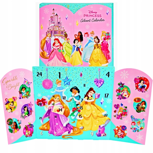 KALENDARZ ADWENTOWY Z KOSMETYKAMI DLA DZIEWCZYNKI DISNEY PRINCESS 2025