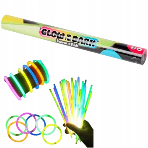 Zestaw świecących gadżetów fluorescencyjne PAŁECZKI Glow in the dark 1