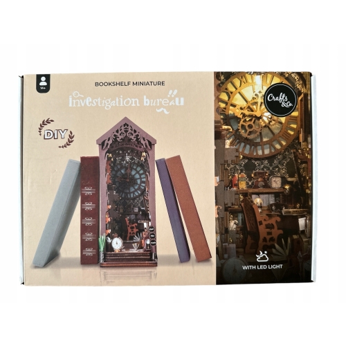 Miniaturowy domek BIURO DETEKTYWISTYCZNE DIY z oświetleniem LED 3D 245 PCS