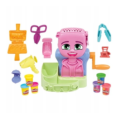 Play-Doh Stylista Fryzur Salon Fryzjerski zestaw aksesoria + 6 tubek F8807