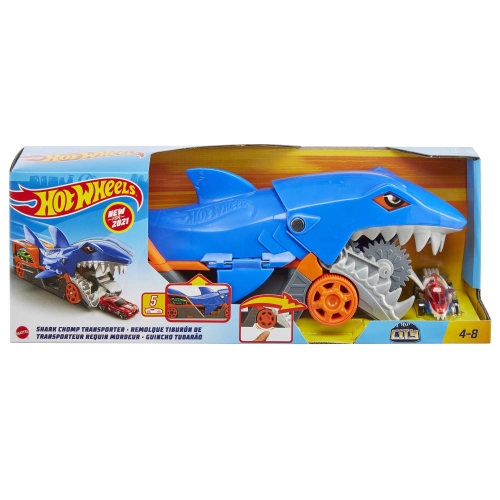 HOT WHEELS CITY WYRZUTNIA TRANSPORTER REKIN SHARK GVG36 + AUTKO PREZENT