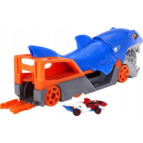 HOT WHEELS CITY WYRZUTNIA TRANSPORTER REKIN SHARK GVG36 + AUTKO PREZENT