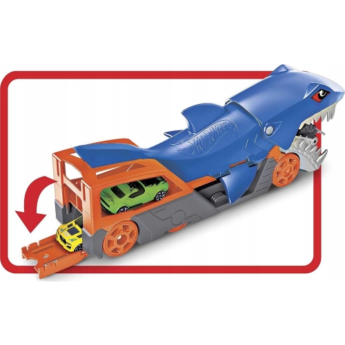 HOT WHEELS CITY WYRZUTNIA TRANSPORTER REKIN SHARK GVG36 + AUTKO PREZENT