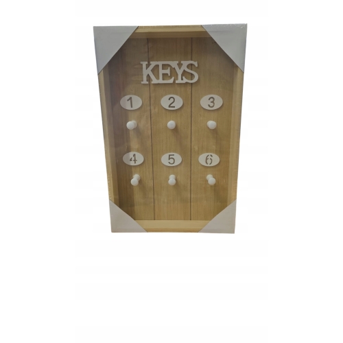 SZAFKA NA KLUCZE SKRZYNKA WISZĄCA STOJĄCA BEŻOWA 6x WIESZAKI KEYS PREZENT
