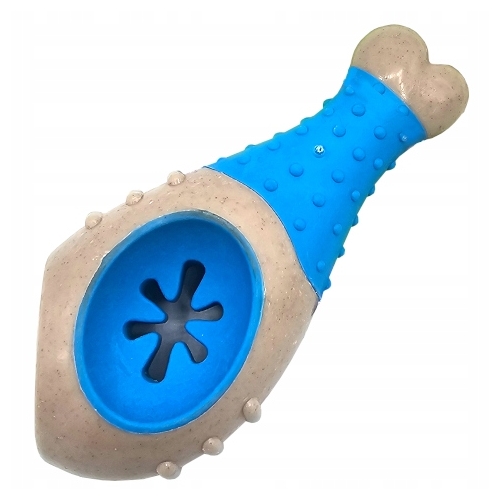 Gryzak dla psa zabawka do żucia gumowy nylonowy kostka kurczaka 17 cm