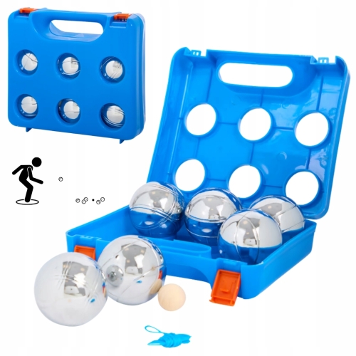 Kule do Gry BOULE PETANQUE BULE petanka 6 metalowych kul zestaw na piknik
