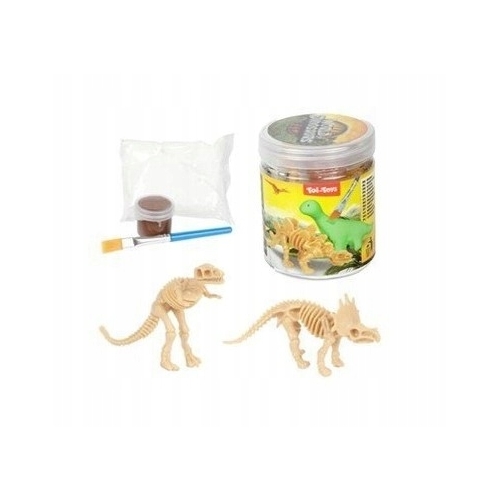 Zestaw gliny do samodzielnego ulepienia figurka dinozaur farba pędzelek DIY