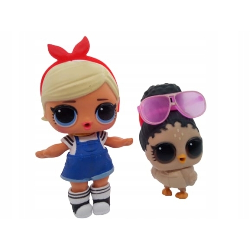 LALECZKI L.O.L. SURPRISE! PTASZEK CZARNY KOK LALA BLOND WŁOSY OPASKA RED