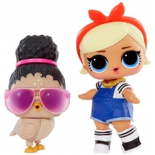LALECZKI L.O.L. SURPRISE! PTASZEK CZARNY KOK LALA BLOND WŁOSY OPASKA RED