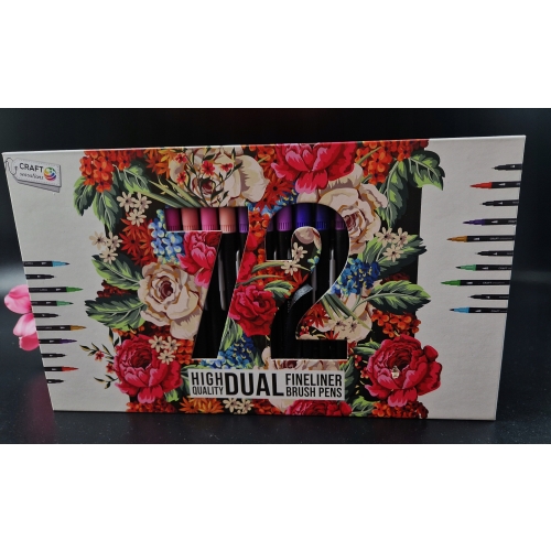 Pisaki Craft Sensations dwustronne fineliner bruch pens zestaw 72 sztuki