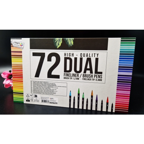 Pisaki Craft Sensations dwustronne fineliner bruch pens zestaw 72 sztuki