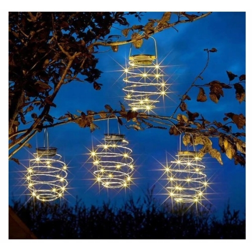 Lampa Ogrodowa Zewnętrzna Podwieszana Solarna Warm White KOKON SOLAR 3 SZT
