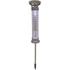 Termometr solarny wbijany srebrny ogród Garden Collection LED 58,5 x 9 cm