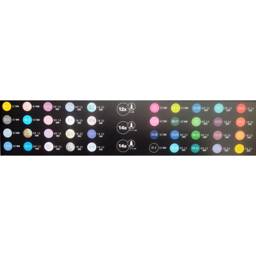 Permanentne Mazaki Pisaki Markery Flamastry Cienkopisy Akrylowe Blue 40szt.