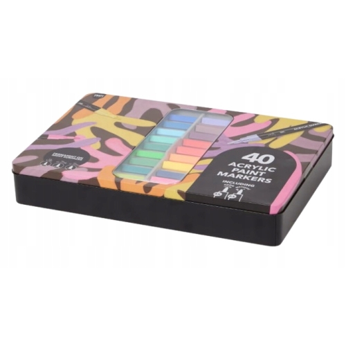 Permanentne Mazaki Pisaki Markery Flamastry Cienkopisy Akrylowe PINK 40szt.