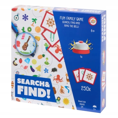 Gra planszowa SEARCH & FIND!EXPERT SZUKAJ I ZNAJDUJ 250 KART 50 X 50 BLUE