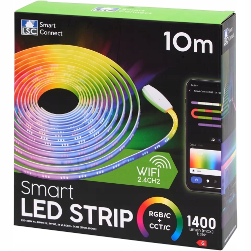 Taśma XXL LED LSC Smart Connect 10 m Wi-Fi 1400lm 24w rgb Asystent Google D